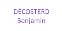 DÉCOSTERD Benjamin